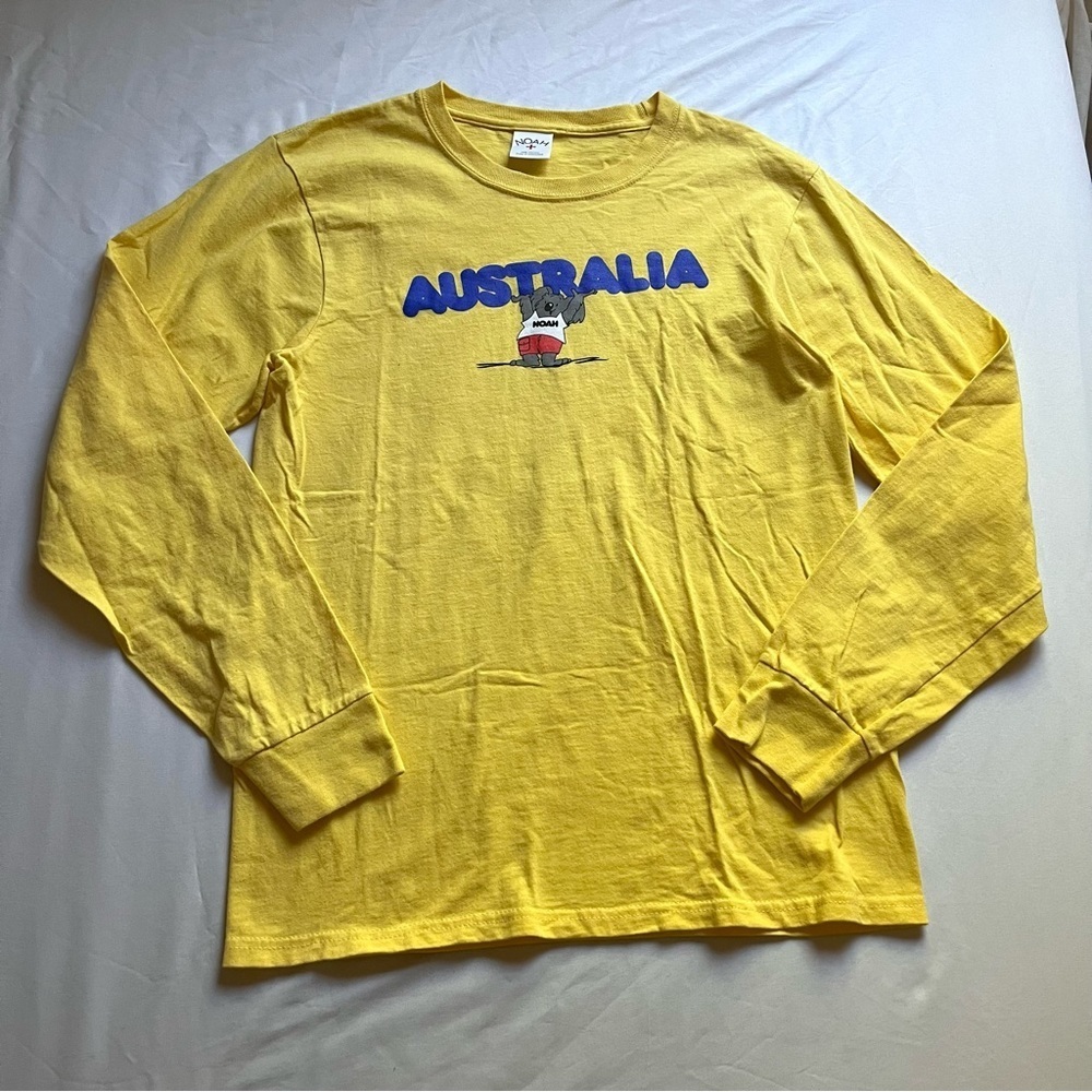 NOAH NYC yellow koala australia graphic‎ print crew neck long sleeve T-shirt